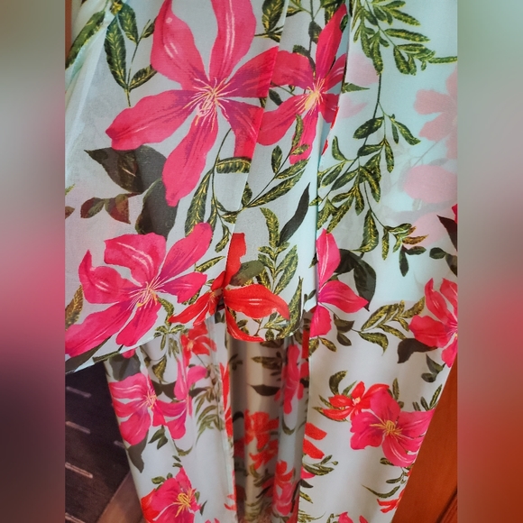 GUESS Tropical Floral Shorts Romper Maxi Dress - Picture 5 of 7